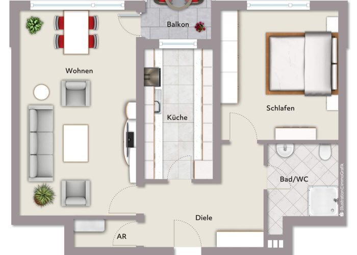 Einziehen oder vermieten – Eigentumswohnung in Großdornberg