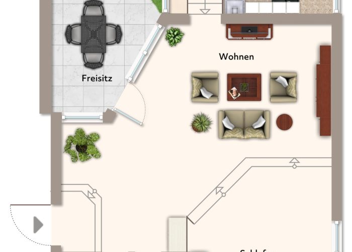 Einzigartige Souterrainwohnung mit Traumblick in Oerlinghausen